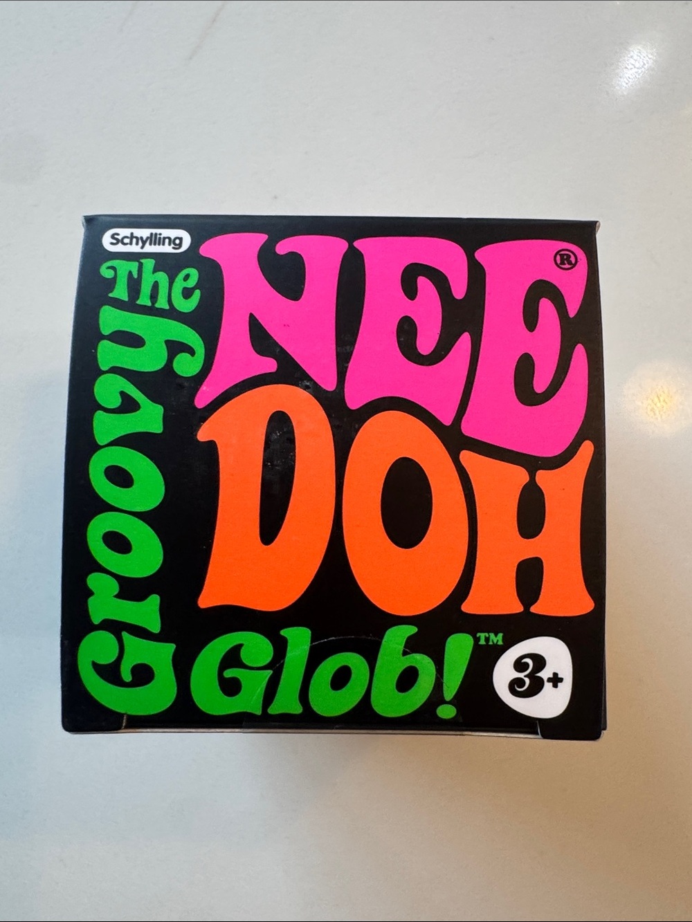 Groovy NeeDoh Glob Kids Stress Relief Toy - Neon Pink, Orange, Green